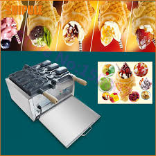 Shipule High Quality Electric 3 Pcs Stainless Steel Ice Cream Cone Taiyaki Grill Open Mouth Taiyaki Machine Home Appliances Waffle Machine Making Machine