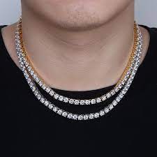 Need a tennis chain for an event? 3mm Iced Out Bling Aaa Zircon 1 Row Tennis Chain Necklace Men Hip Hop Jewelry Dropshipping Chain Necklaces Aliexpress