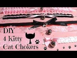 Diy Chokers Diy 4 Kitty Cat Chokers Meow Meow Diy Choker Pastel Goth Diy Cat Diy