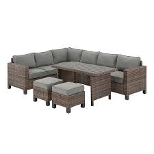 Better Homes Gardens Brookbury 5 Piece Patio Wicker Sectional Set Walmart Com Wicker Sectional Better Homes Outdoor Wicker Seating