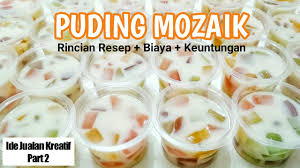 Campur semua bahan, aduk rata dan uleni sampai adonan dapat dibentuk 2. Cara Membuat Puding Mozaik Ide Jualan Kreatif Part 2 Youtube