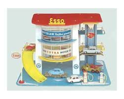 Gas Stations And Car Parks Late 1950s Depreux Nostalgic Toys Toy Garage Corgi Toys