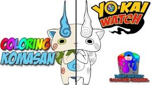 Komasan in yo kai watch. Yo Kai Watch Komasan Speed Coloring Yo Kai Watch Speedpaint Coloring Page For Kids Youtube