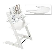 stokke 4 piece tripp trapp high chair complete bundle set in white in 2021 stokke tripp trapp high chair stokke