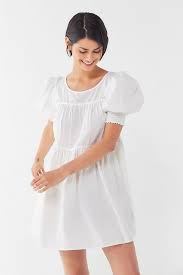 Uo Tie Back Babydoll Mini Dress Mini Dress Urban Dresses Babydoll Dress