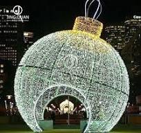 [Hot Item] Customized LED Christmas Outdoor Decoration 3D Ball Globe Shaped  Motif Lights Arch Shopping Mall Decors