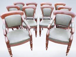 Set Ten Post Regency Mahogany Dining Chairs With Carvers Chaise De Salle A Manger Beautiful