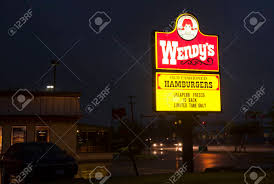 Dallas Tx Usa Apr 17 2016 Wendy S Restaurant Logo Illuminated At Night Wendy S Is An International Chain Of Fast Food Restaurants Stock Photo Picture And Royalty Free Image Image 59325336