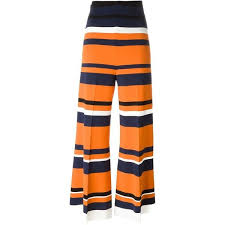 Black And Yellow Striped Palazzo Pants Sportmax Calao Striped Palazzo Trousers 785 Liked On Polyvore Featuring Pants Orange Palazzo Trousers S Palazzo Trousers Trousers Pattern Rayon Pants