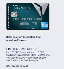 Airline earn 2x miles on delta purchases, at restaurants worldwide, including takeout and delivery and at u.s. Highest Offer Now Available Delta Reserve With 70 000 Miles And 10 000 Elite Miles Running With Miles