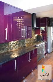 ديكورات مطابخ فخمه Black Kitchen Decor Purple Kitchen Purple Kitchen Cabinets