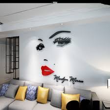 Shop the top 25 most popular 1 at the best prices! Marilyn Monroe 3d Wall Sticker Acrylic Bedroom Home Decor Red Lips Beauty Salon Ebay