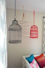 Hanging Bird Cage Decor Ideas Hanging Decorative Birdcages In A Kids Room Young House Love Bird Cage Decor Bird Cage Birdcage Light