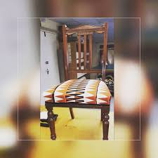 Isabel M On Instagram Traditionally Upholstered Sprung Dining Chair With Frabric From Ghana Africanupho In 2020 African Upholstery Upholstered Chairs Antique Chairs