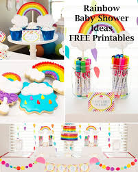 Rainbow Baby Shower Free Printables Rainbow Theme Baby Shower Rainbow Baby Shower Theme Rainbow Baby Shower
