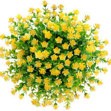 And if you keep a few imitation flowers stored away, you can change them up with the seasons or brighten up a room anytime you want. 4 Bundles Artificial Flowers Fake Plants Garden Outdoor Faux Plants Home Decors Home Garden Home Decor