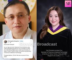 ISA SA MGA PERSONAL MILESTONE KO SA BUHAY AY ANG MAKA-GRADUATE ANG ANAK KO"  Sen. Bong Go, PROUD DAD na ibinida sa Facebook na nakagraduate na ang  kaniyang anak na si Christiel