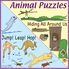 Animal Behavior Puzzles Jumping Leaping Hiding Surviving Animal Behavior Animal Adaptations Distance Learning