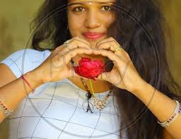 Image of A Man And Woman Posing hands Like Heart Shape.-YX162423-Picxy