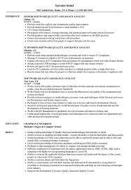 email job objective seeking the position of quality control analyst in an esteemed organization. Software Quality Assurance Analyst Resume Samples Velvet Jobs
