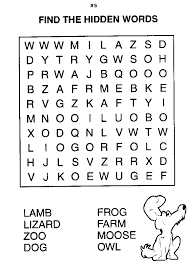 Words can go across or down. Hidden Words Easy Word Search Kids Word Search Kids Worksheets Printables