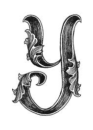 Calligraphy & pens all visual arts. Leaf Script Y Art Print By Hannah Scully X Small Graffiti Lettering Lettering Alphabet Tattoo Lettering