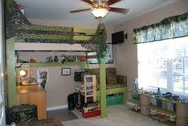 Dark tones furniture and carpet combined with wooden floor may also blend perfectly to enliven the room ambiance. Pin By Lisa Kapitzke On Diy Boys Loft Beds Boy Room Themes Small Boys Bedrooms