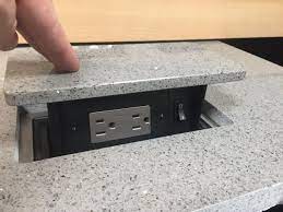 Kitchen island pop up outlets in granite. No Drilling Required On Twitter Sbox Pop Up Outlet Can Be Concealed Using A Matching Piece Of Your Counter Top Material Pop Up Outlet Electrical Kitchen Kitchenisland Https T Co 0yc6kmsdow Https T Co I3vl3cridg