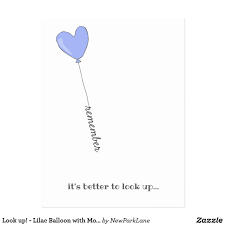 Look Up Lilac Balloon With Motivational Quote Postcard Zazzle Com In 2021 Lilac Balloons Balloon Quotes Balloons