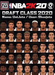 Nba 2k20 2020 Nba Draft Class Mod Pc Nba 2k Rosters