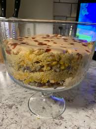Cube leftover cornbread into 1 inch cubes. What To Do With Leftover Cornbread And Purple Hull Peas Southern Corny Trifle Of Course Covidcookery
