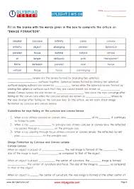 Class 7 Nso Worksheet 08 Light Science Worksheets Worksheets Science