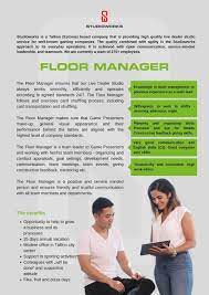 A floor manager is responsible for supervising the general operations of a specific department in an organization. Cv Keskus Toopakkumine Floor Manager Tallinn