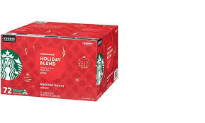 When fall is announced by starbucks, everyone goes bonkers for the pumpkin spice latte.however, the true dash to the starbucks counters around the country is when the holiday drinks are announced. Starbucks Coffee Holiday Blend K Cup Pods 72ct Groupon