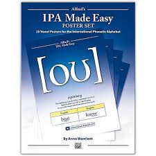 It has a beginning section on the description of consonant and vowel sounds and thier places of articulation. Alfred Alfred S Ipa Made Easy 25 Poster Set With Online Audio Music Arts