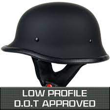Pgr B09 Low Profile German Style Harley Style Dot Approved Motorcycle Half Helmet Chopper Cruiser Custom Airsoft Paintball Large Matte Black Car Accessorie Best Family Cars Best New Cars Helmet