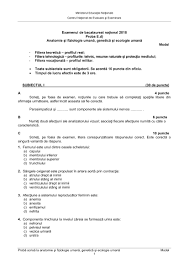 *teste de antrenament edu ro modele bac 2021 modele evaluare nationala 2021; Subiecte Bac Biologie 2017 Anatomie
