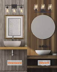 Home decor decorate with home accents. Wall Lights Osimir 3 Light Wall Sconce Wl9167 3a Bedroom Light Wall Lamp For Makeup Dressing Table Hallway Clear Glass Shade Oil Rubbed Bronze Finish Industrial Bathroom Vanity Light Over Mirror Lighting Ceiling