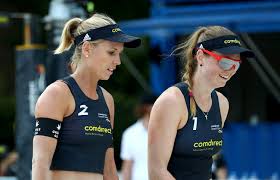 They swim in the sea for a while and then they decided to play beach volleyball. Beach Volleyball Bikini Ban Leads To Top Players Boycotting Tournament