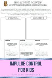 Stop And Think Activity For Kids Positive And Negative Consequences Social Emotional Learning Social Skills Social Skills Activities