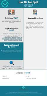 I can understand that you do many typos. Correct Spelling For Gauze Infographic Spellchecker Net