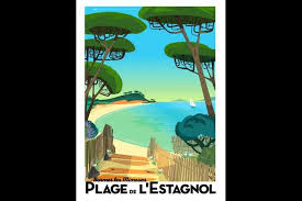 L Estagnol Par Monsieur Z Affiches De Voyage Retro Affiches Retro Affiche De Voyage Vintage