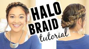 It works on most lengths, but medium styles give the look loads of bounce: Halo Braid Hair Tutorial Shoulder Length Hair Youtube