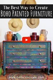 Boho Painted Furniture Colorful Furniture Painting Furniture Diy Painted Furniture