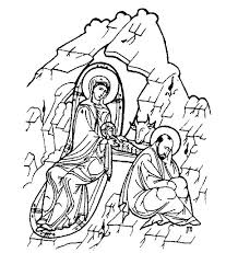 Hristos Impărtăsit Copiilor Planse De Colorat Cu Nasterea Domnului Orthodox Christmas Nativity Icon Printable Coloring Book Pages Citaten