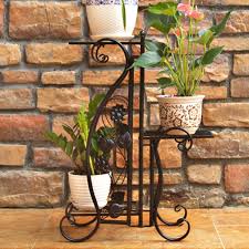 Amazon Com Plant Racks Wrought Iron Flower Stand Balcony Living Room Indoor And Outdoor Plant Stand Floor Sta Flower Stands Plant Stands Outdoor Flower Pots