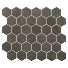Msi Metro Anthracite Hexagon 12 In X 12 In X 10mm Matte Porcelain Mesh Mounted Mosaic Tile 1 Sq Ft Nhdmetant2x2hex The Home Depot