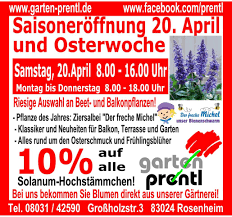 Die terrasse wandert an eine andere stelle. Osterverkauf Und Saisoneroffnung Balkon Terrasse Und Garten Im April Garten Prentl