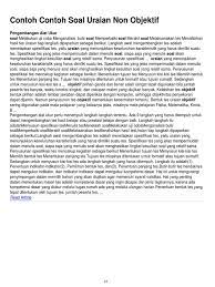 Doc bentuk bentuk soal pada evaluasi pembelajaran asef. Contoh Contoh Soal Uraian Non Objektif Pdf