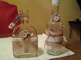 Kleine Flaschen Verziert Flaschen Dekorieren Kleine Flaschen Flaschen